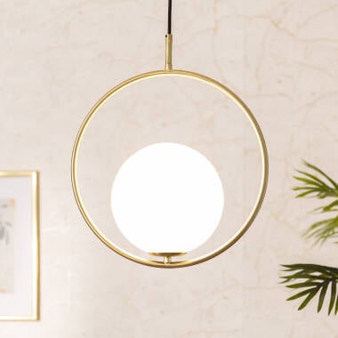 KESTAVO hanglamp goud, zijaanzicht