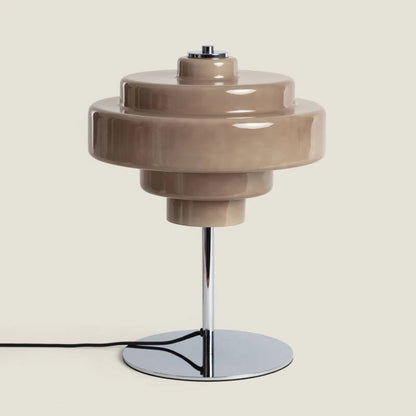 KLUVARO tafellamp van metaal met glazen kap 40 cm, afbeelding 1