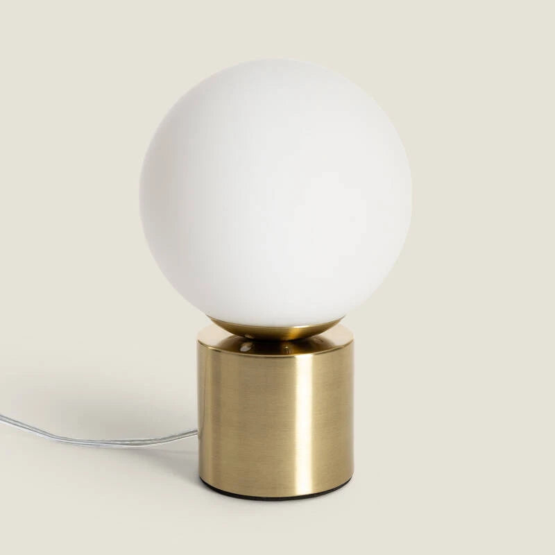 KOLZARO tafellamp met opaalglazen bol 25 cm, afbeelding 1