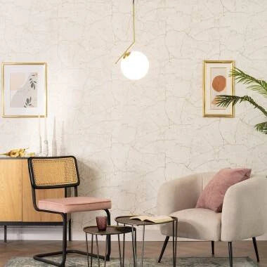 KRUMAVO hanglamp goud, zijaanzicht