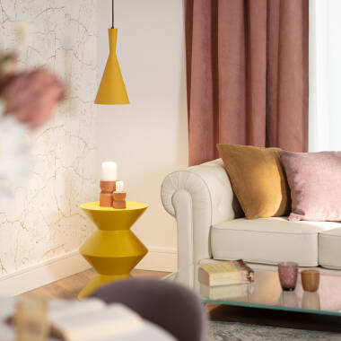 Hanglamp Conaro geel zijaanzicht