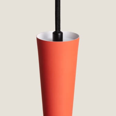 Hanglamp Conaro terracotta in een interieur