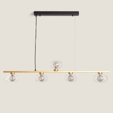 Hanglamp Sablano detail van een glazen kap