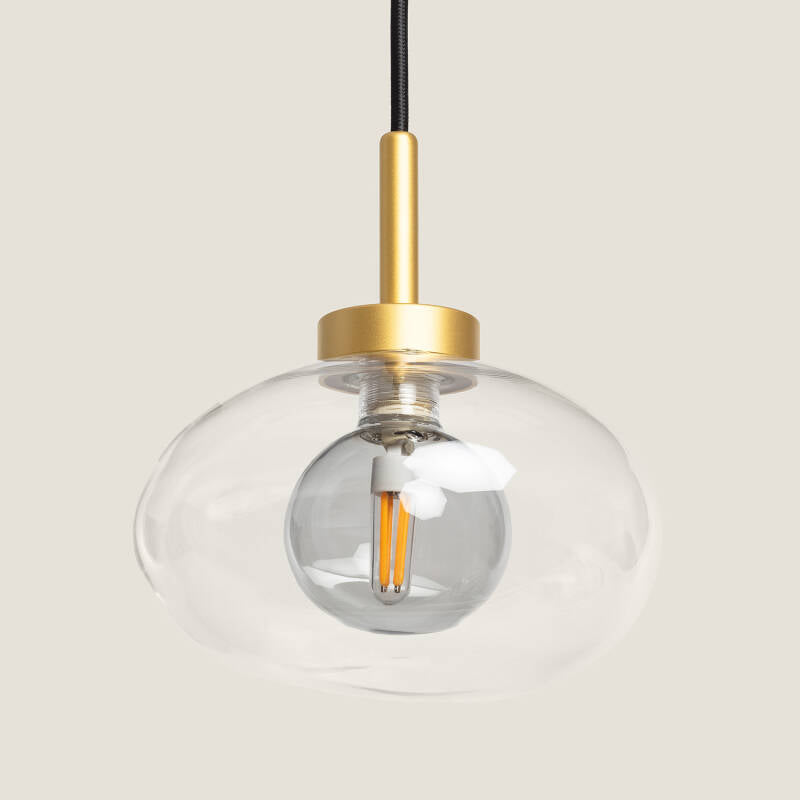 Hanglamp Sferano aluminium en glas grijs