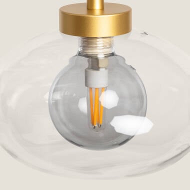 Hanglamp Sferano grijs brandend