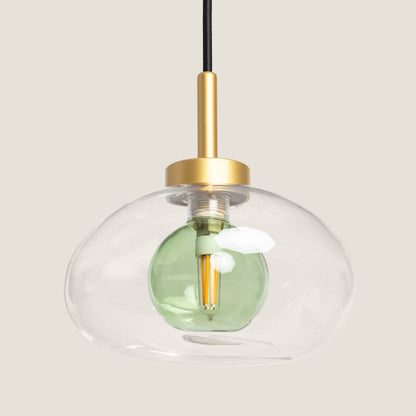 Hanglamp Sferano aluminium en glas groen