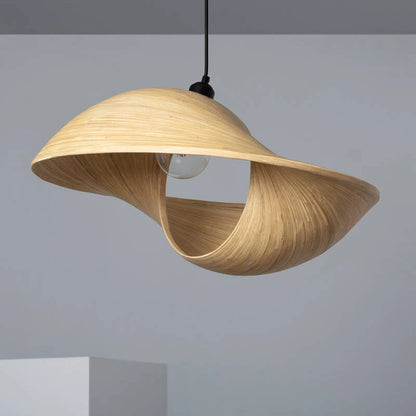 TELMIVO hanglamp in licht hout