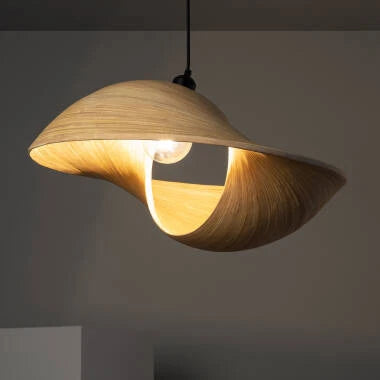 TELMIVO hanglamp in licht hout, afbeelding 4