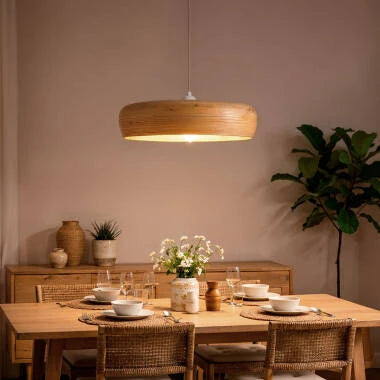 SORBIVO hanglamp in licht hout, afbeelding 2