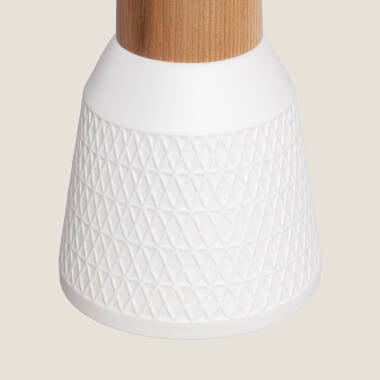 BLINDARO hanglamp met houten ophangdeel