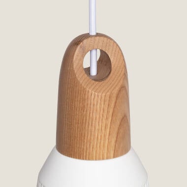 Detail van de keramieken kap van de BLINDARO hanglamp