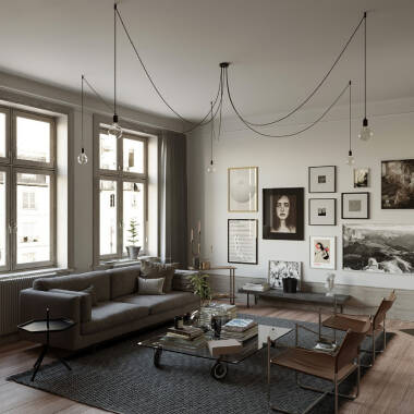 JUNTIVO hanglamp in zwart, afbeelding 2