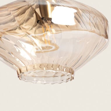 Hanglamp Halvaro in amber in een interieur