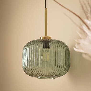 Hanglamp Gelnavo in groen, detail 2