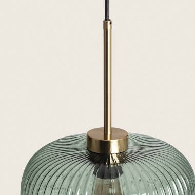 Hanglamp Gelnavo in groen, detail 4