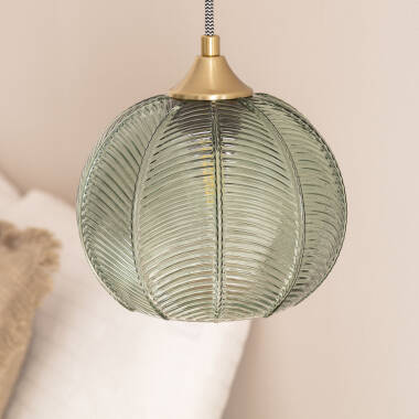 Hanglamp Bramivo detail van het reliëf in het glas
