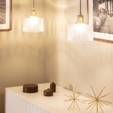 Hanglamp Pilvaro met zichtbare ophangkabel