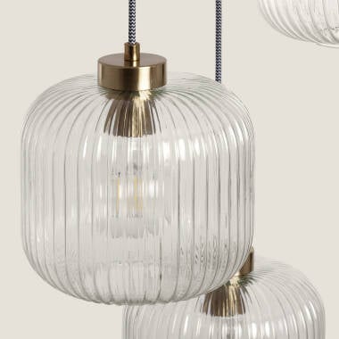Hanglamp Ventaro detail van de goudkleurige rozet