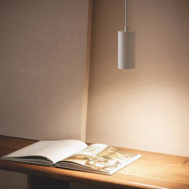 ARLIVO hanglamp in wit van opzij gezien