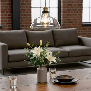 ALCARO hanglamp met transparante glazen kap