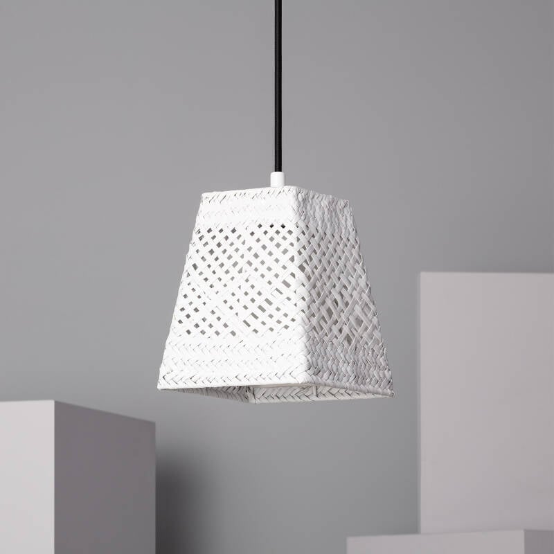 DELFAVO hanglamp van natuurlijke vezels in wit