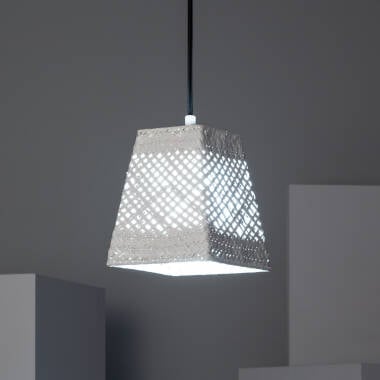 Detail van het vlechtwerk van de DELFAVO hanglamp