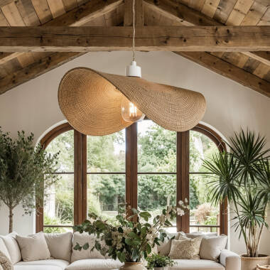 FORNAVO hanglamp in beige, afbeelding 2