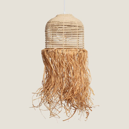 BETRARO hanglamp van gevlochten natuurlijke vezels in naturel