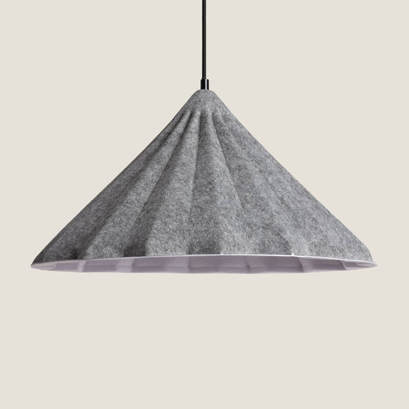 WIMBARO hanglamp van grijs vilt