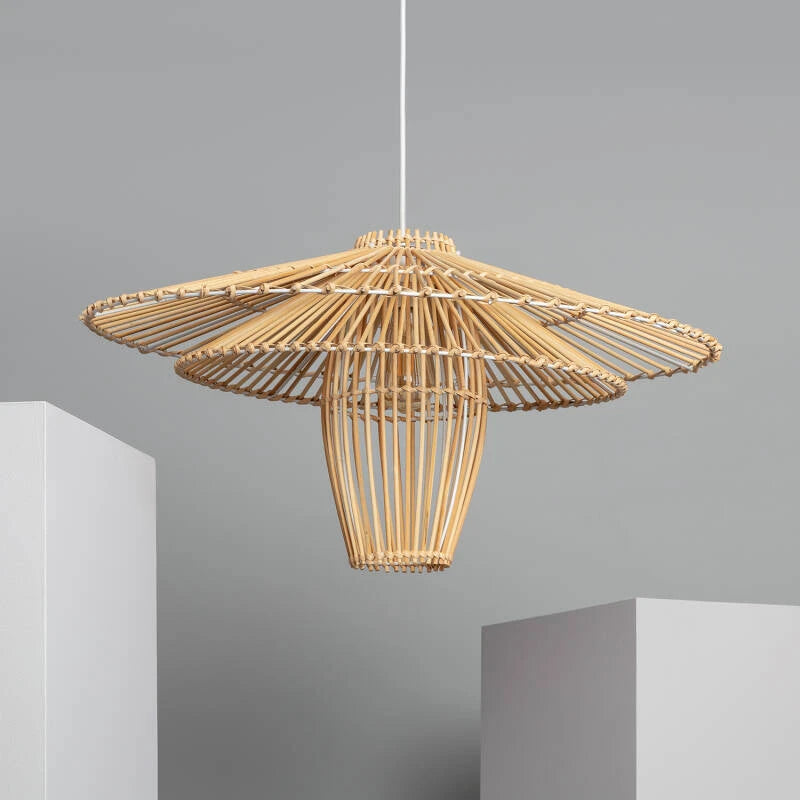 SALVIVO hanglamp van bamboe in natuurlijk