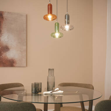 Hanglamp Ristano detail van een glazen kap