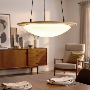 Hanglamp Belmano boven een eettafel