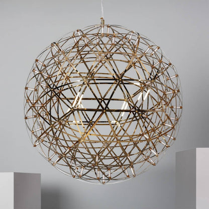 Hanglamp Ferrano rond aluminium armatuur in goudkleur