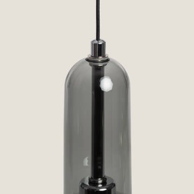 Hanglamp Cordano in grijs detail van het glas