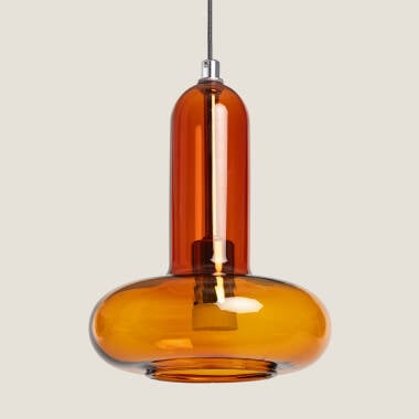 Hanglamp Cordano in amber in een interieur