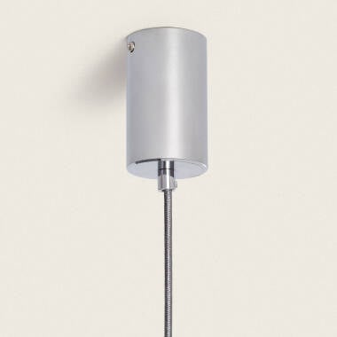 Hanglamp Brenaro in chroom, plafondkap