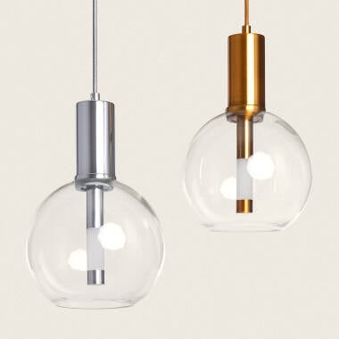 Hanglamp Brenaro in chroom, opstelling