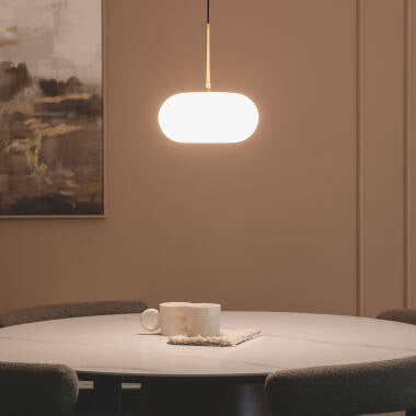 Hanglamp Dornavo, glazen kap