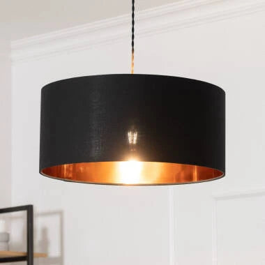 ERBANIVO hanglamp in zwart van opzij gezien