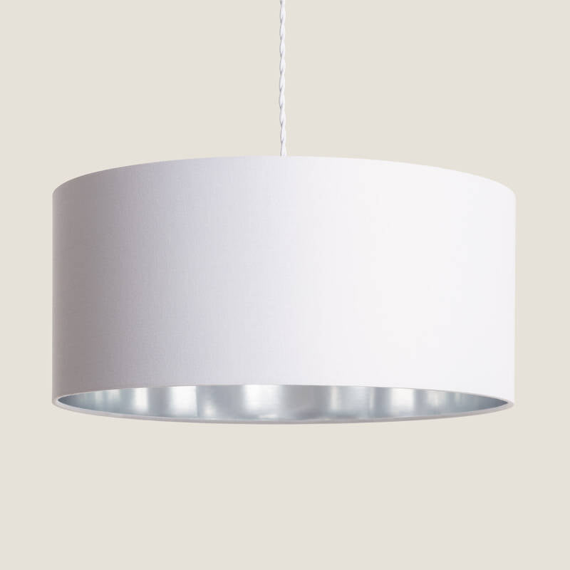 ERBANIVO hanglamp met linnen kap in wit