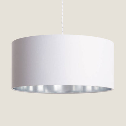 ERBANIVO hanglamp met linnen kap in wit