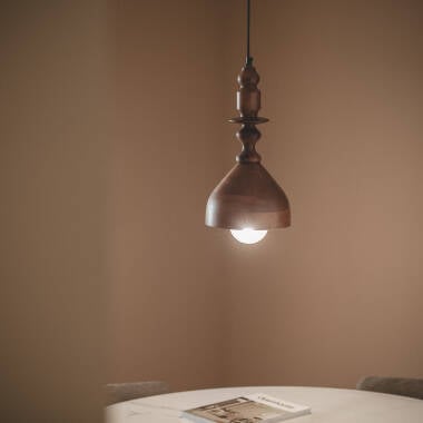 QUELVIVO hanglamp, donkerbruin