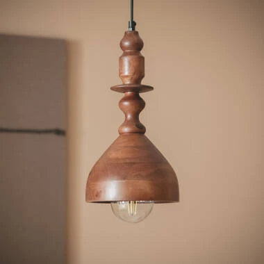 QUELVIVO hanglamp, donkerbruin