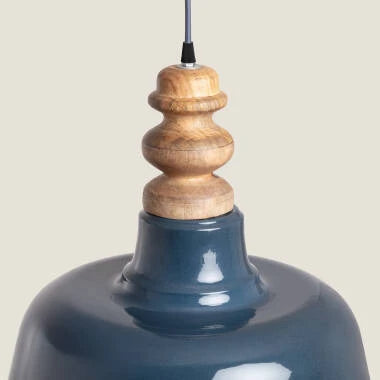 Hanglamp Vandrano in blauw, detail 4