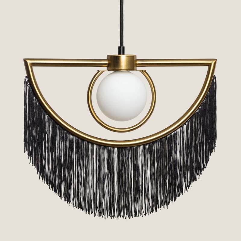 Hanglamp Vorsaro in zwart