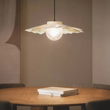 Hanglamp Instaro in wit, ophanging en plafondkap