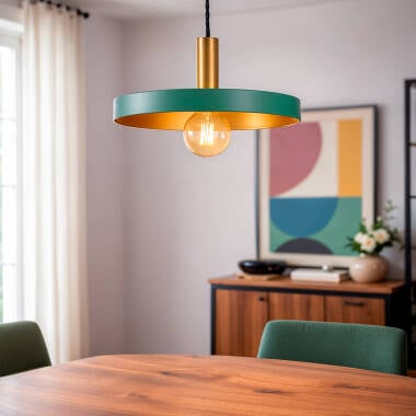 Hanglamp Kalvaro groen, opstelling