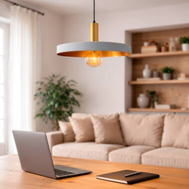Hanglamp Kalvaro grijs, opstelling