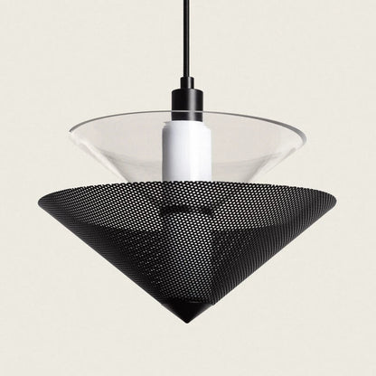 KRAVARO zwarte hanglamp van ijzer en glas