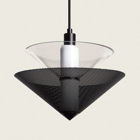 KRAVARO zwarte hanglamp van ijzer en glas